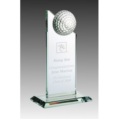 Golf Pinnacle Optic Crystal Award (5"x 10½")