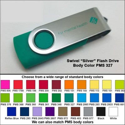 Swivel Flash Drive - 1 GB Memory - Body PMS 327