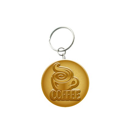 Customized Solid Iron Keychain with Antique Gold Plating