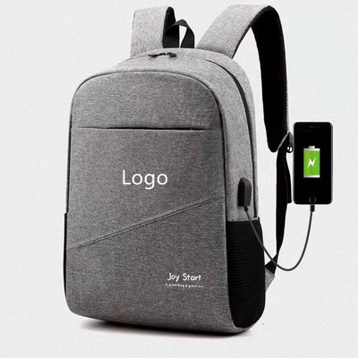 Simple Laptop Backpack with USB Charging Port Computer Bag