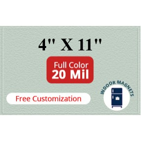 Magnet - 4x11 Square Corners - 20 mil