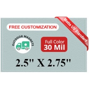 Magnet - 2.5x2.75 Square Corners - 30 Mil - Outdoor Safe