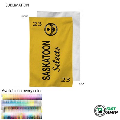 72 Hr Fast Ship - Team Towel in Plush and Soft Velour Terry Cotton Blend, Sublimated (12"x18")