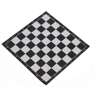 Vinyl Chess Board, Reverse Print Black, 8" with 1" squares