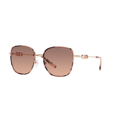 56mm Michael Kors® Empire Square 2 Rose Gold/Pink Tortoise Sunglasses