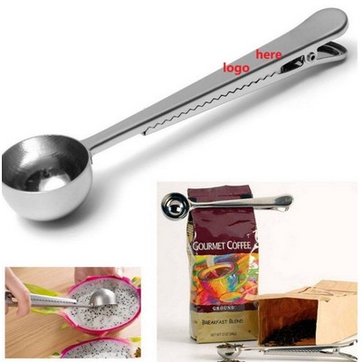 Daybreak Stainless Steel Coffee Scoop With Bag Clip