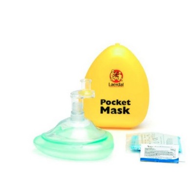 Laerdal® Pocket Mask w/ Gloves, Yellow Hard Case