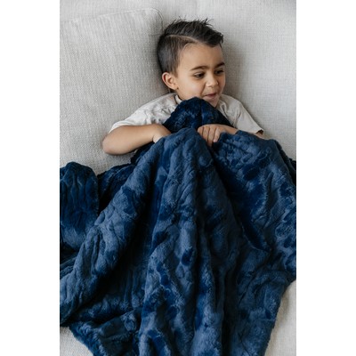Patterned Faux Fur Zippered Midnight-XL