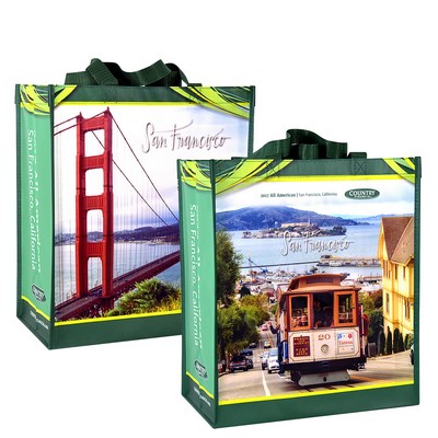 135g Laminated Non-Woven Custom Shopping Tote Bag (13"x15"x8")