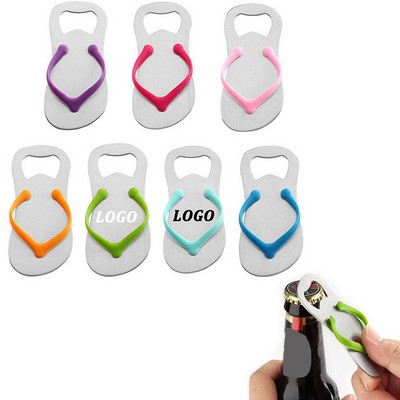 3 1/2" Custom Flip Flops Shape Stainless Steel Beer Bottle Opener