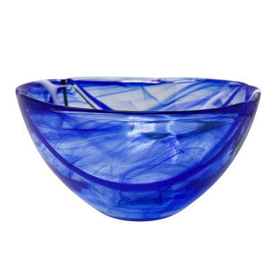 Kosta Boda Contrast Bowl Blue Medium