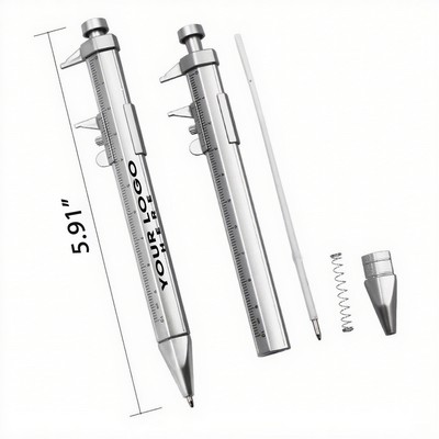 Plastic Caliper-Type Ballpoint Pen