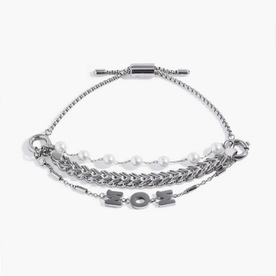 Alex and Ani® Stranded Pearl Moon Bracelet