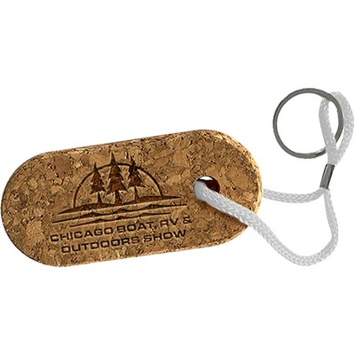 Floatie Recycled Cork Keychains: Oval