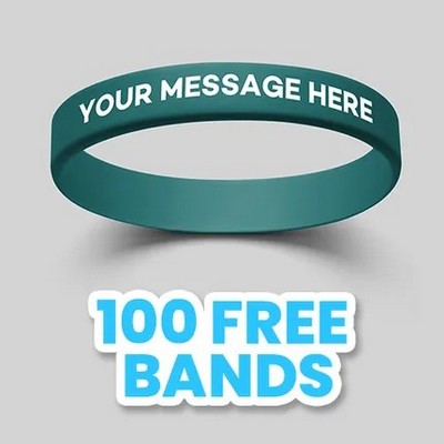 Custom Screen-Printed Wristbands - 1/4"
