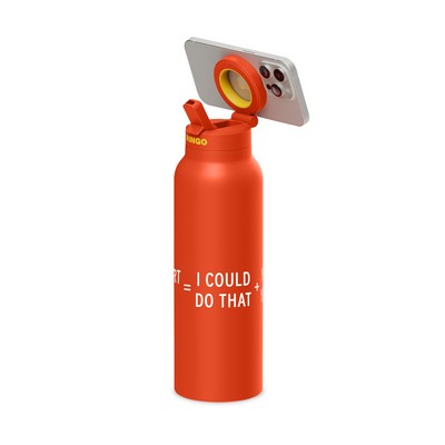 RINGO Pro Water Bottle with Magnetic Booster Ring - 24 Oz. - Orange