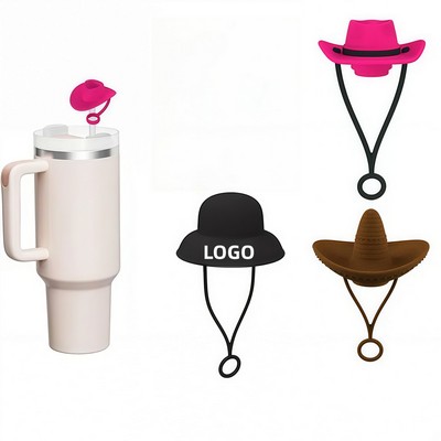 Cowboy Hat Shaped Silicone Straw Stoppers