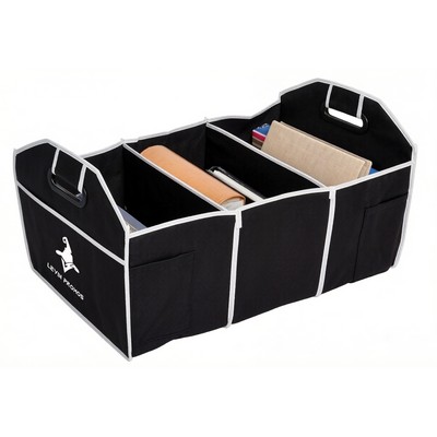 3-Compartment Foldable Car Trunk Organizer