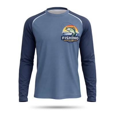Custom Printed Sunproof Fishing T Shirt For Men's 180GSM