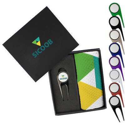 Dormie Towel Mini Presentation Box with Divot Tool