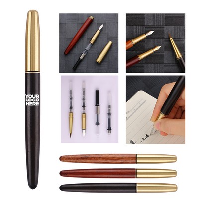 Business Metal Pen With Engraved Wooden Gift Box