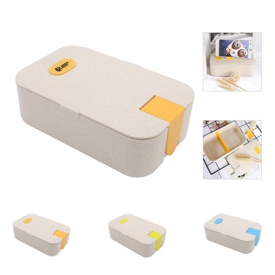 Wheat Straw Lunch Set With Phone Holder
