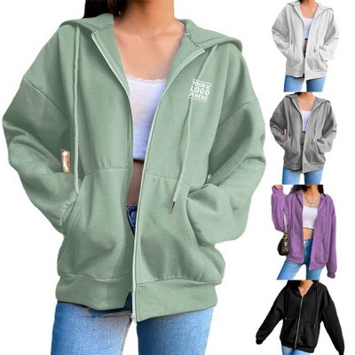 Women's Full Zip Hooded Sweatshirt