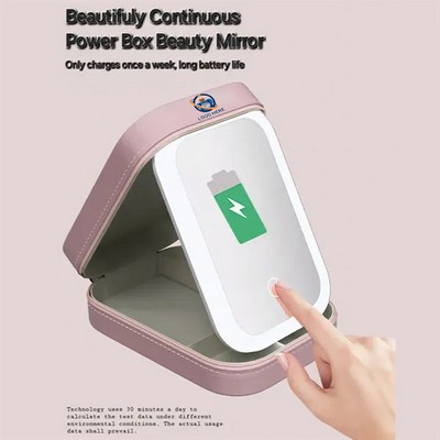LED Mirror Travel Cosmetic Organizer Bag