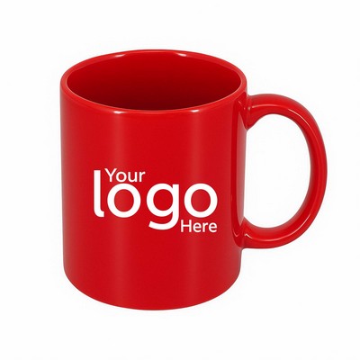11oz Solid Color Ceramic Coffee Mug