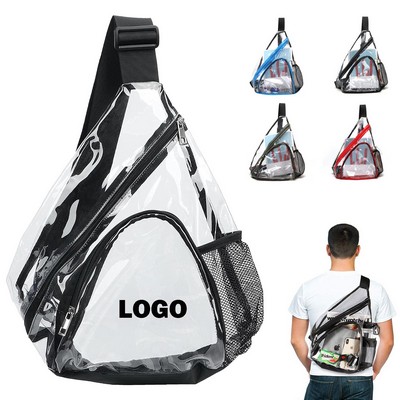 Clear PVC Crossbody Bag With Adjustable Strap