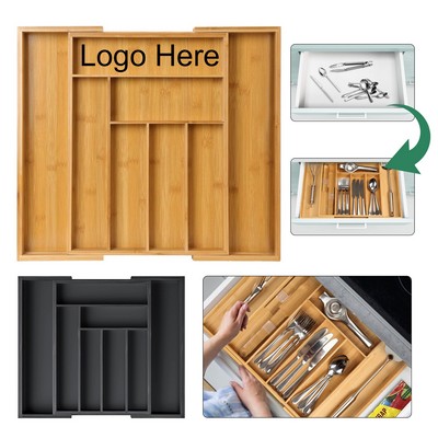 Expandable Kitchen Drawer Utensil Holder Tray