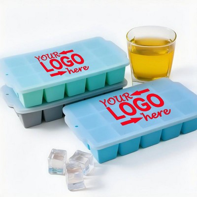 Food-Grade Silicone Ice Cube Tray with Lid