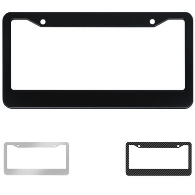 Sleek Stainless Steel Slotted License Plate Frame