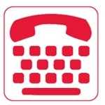 ADA Signage- Teletype Device/Telephone (Pictograms w/Copy)
