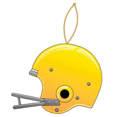 Football Helmet Ornament w/ Clear Mirrored Back (8 Square Inch)