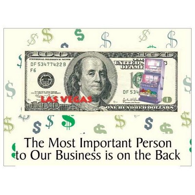 Vegas Slot Machine on $100 Bill Photo Hand Mirror (2½"x3½")