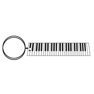 Keyboard Executive Key Chain w/Mirrored Back (2 Square Inch)