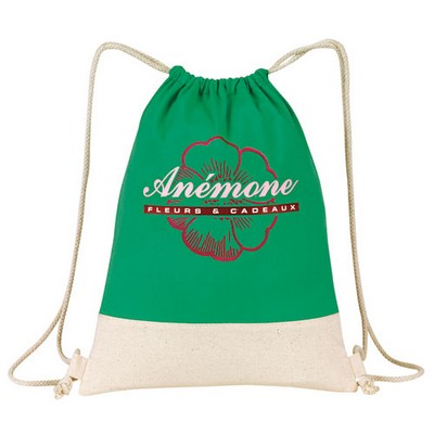 Go Green Canvas Drawstring Duffel Bag