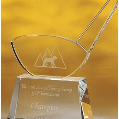 6" Crystal Golf Award