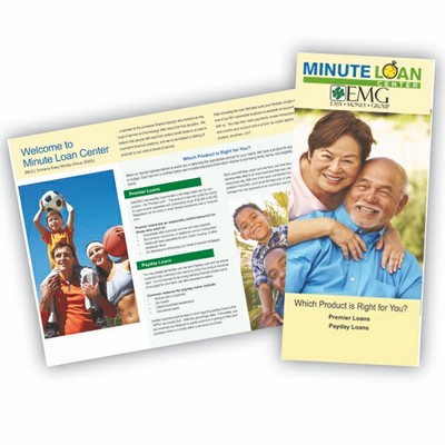 Full Color Custom Tri-Folded Brochures (8.5" x 11")