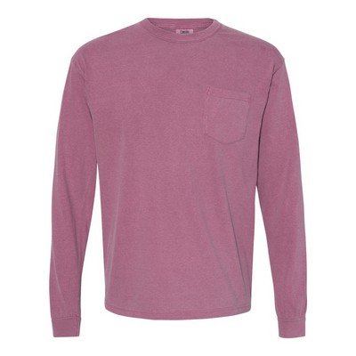 Comfort Colors® Unisex Garment-Dyed Heavyweight Long Sleeve Pocket T-Shirt