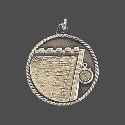 Gold Swimming Medal (2")