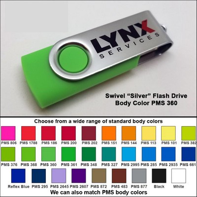 Swivel Flash Drive - 256 MB Memory - Body PMS 360
