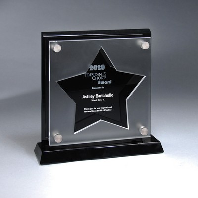 Frosted Lucite Cutout on Risers Award with Choice of State or Stock Shape