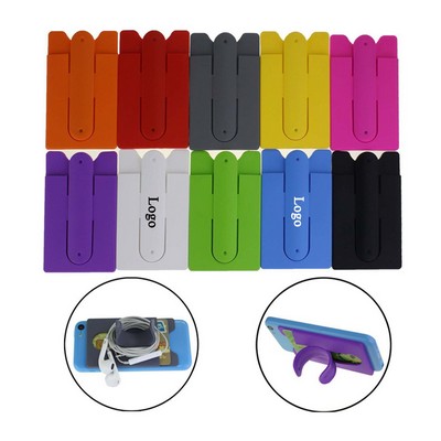 Silicone Slap Phone Stand w/Wallet