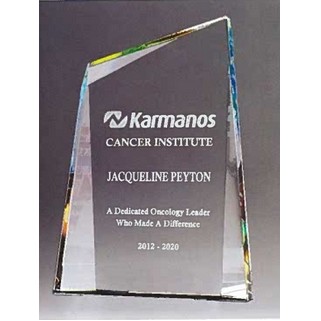 Zenith Series Crystal Award w/Prism-Effect Coating (4.875"x 6.875")