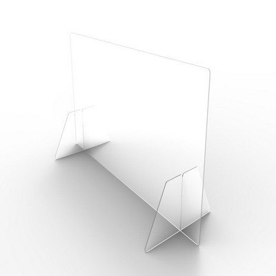 Clear Large Acrylic Sneeze Guard W/ Detachable Legs