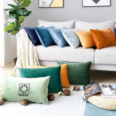 11.8 x 19.7" Premium Square Dutch Velvet Throw Pillowcase With Hidden Zipper