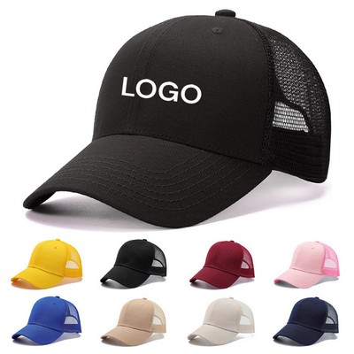 Heat Transfer Mesh Back Baseball Caps