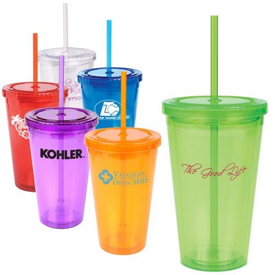 Translucent BPA-free Double Walled Tumbler